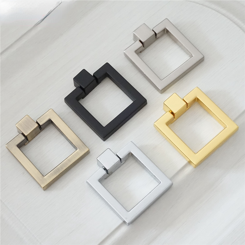 Furniture Hardware Drop Pulls - Drop Ring Cabinet Pulls Handle Zinc